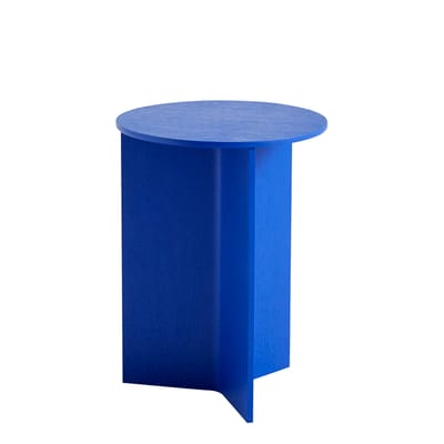 Table d'appoint Slit Wood bois bleu / Haute - Ø 35 X H 47 cm / Bois - Hay