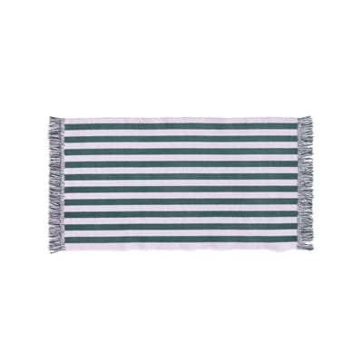 Tapis Stripes and stripes vert / 95 x 52 cm - Coton - Hay