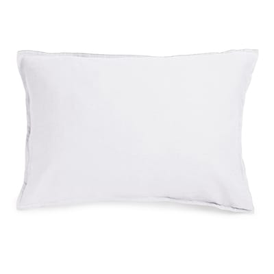 Taie d'oreiller 50 x 70 cm tissu blanc / Lin lavé - Au Printemps Paris