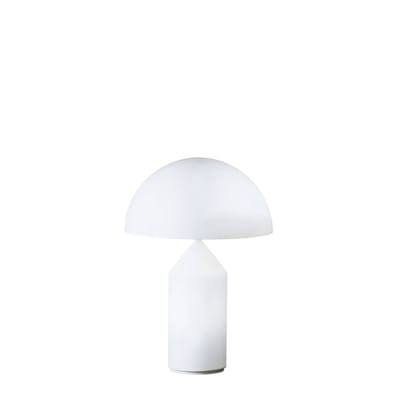 Lampe de table Atollo Small verre blanc / H 35 cm / Vico Magistretti, 1977 - O luce