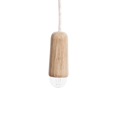 hartô - suspension luce bois naturel 20.33 x 14 cm designer mickael  koska bois, chêne massif