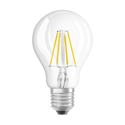 Ampoule LED E27 verre transparent / Standard claire - 4W=40W (2700K, blanc chaud) - Osram