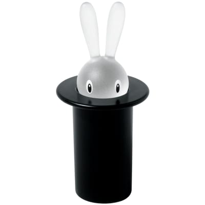 Porte cure-dents Magic Bunny plastique noir - Alessi