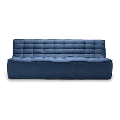 Canapé droit N701 tissu bleu / 3 places - L 210 cm - Ethnicraft