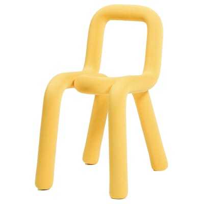 Chaise rembourrée Bold tissu jaune - Moustache