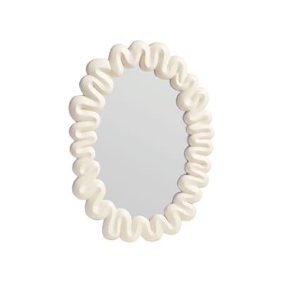 Miroir mural Dribble blanc / 41,5 x 29,5 cm - Polyrésine - & klevering