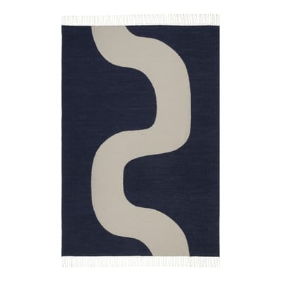 Plaid Seireeni tissu bleu / 130 x 180 cm - Laine & coton - Marimekko