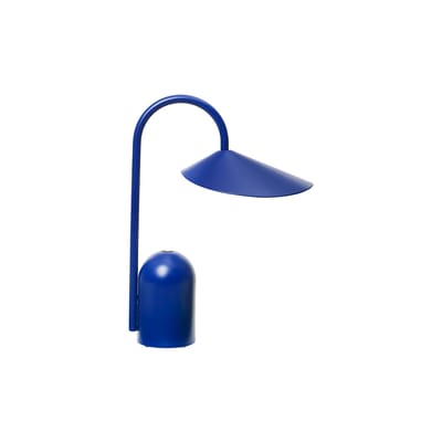 Lampe sans fil rechargeable Arum LED métal bleu - Ferm Living