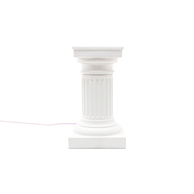 Lampe Las Vegas plastique blanc / Table d'appoint - 28 x 28 x H 50 cm - Seletti