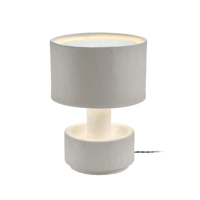 Lampe de table Earth papier blanc / Papier mâché recyclé - Ø 32 x H 44 cm - Serax