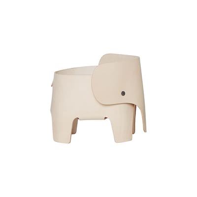 Lampe sans fil rechargeable Elephant cuir beige / Fait main en France - EO