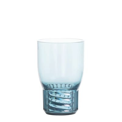 kartell - verre trama en plastique, technopolymère couleur bleu 18.17 x 13 cm designer patricia urquiola made in design