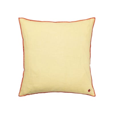 Coussin Contrast tissu jaune / 40 x 40 cm - Lin - Ferm Living