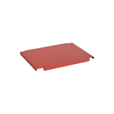 hay - couvercle colour crate en métal, acier couleur rouge 26.5 x 34.5 1.5 cm designer studio made in design