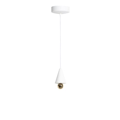 Suspension Cherry XS métal blanc / LED - Ø 9 x H17 cm - Petite Friture
