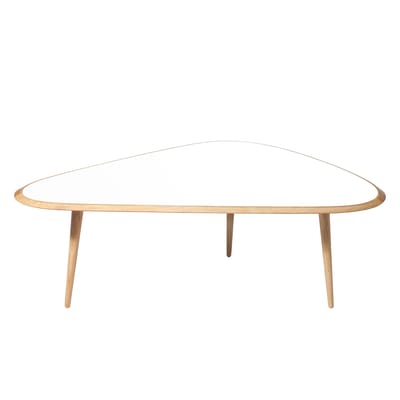 Table basse Large blanc bois naturel / 130 x 85 cm - Laque - RED Edition