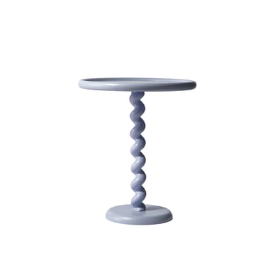 Table d'appoint Twister métal bleu / Ø 46 x H 56 cm - Fonte aluminium - Pols Potten