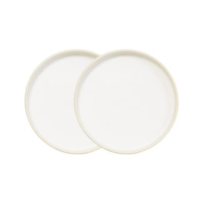 frama - assiette à dessert otto en céramique, grès émaillé couleur blanc 16.13 x 2 cm made in design