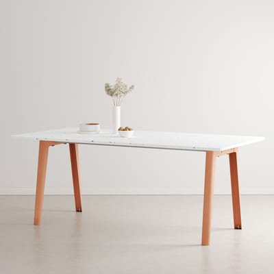 Table rectangulaire New Modern plastique rose / 190 x 95 cm - Plastique recyclé / 8 à 10 personnes -