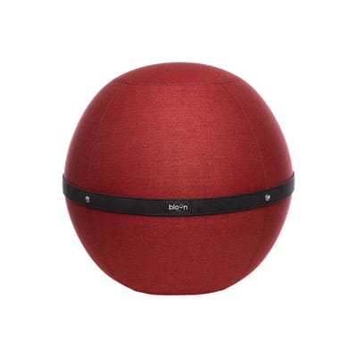 Pouf Ballon Original Regular tissu rouge / Siège ergonomique - Ø 55 cm - BLOON PARIS