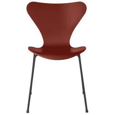 Chaise empilable Série 7 bois rouge / Frêne teinté - Arne Jacobsen, 1955 - Fritz Hansen