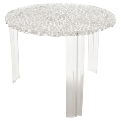 Table basse T-Table Alto plastique transparent / Ø 50 x H 44 cm - Kartell