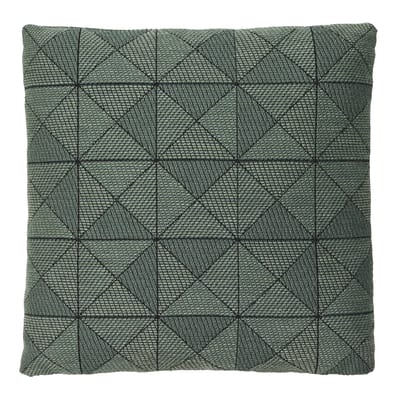 Coussin Tile tissu vert noir / 50 x 50 cm - Muuto