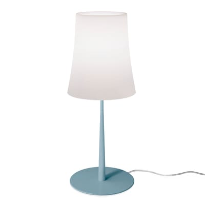 Lampe de table Birdie Easy Large plastique bleu / H 62 cm - Foscarini