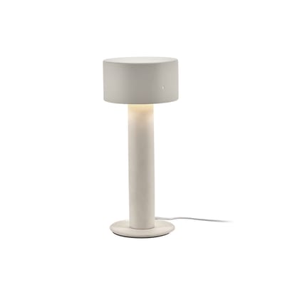 Lampe de table Clara 02 céramique blanc beige / Grès - Ø 14,5 x H 34,5 cm - Serax