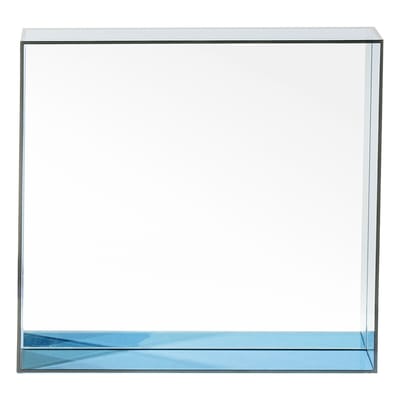 Miroir mural Only me plastique bleu / L 50 x H 50 cm - Philippe Starck, 2012 - Kartell