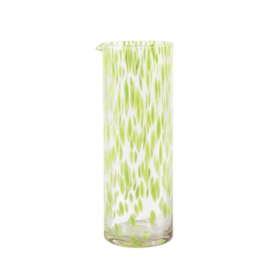 & klevering - carafe tortoise en verre, verre soufflé couleur vert 14.42 x 23.5 cm made in design