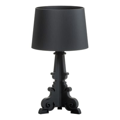 Lampe de table Bourgie plastique noir / Version mate - H 68 à 78 cm - Ferruccio Laviani, 2004 - Kart