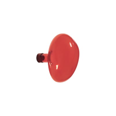 petite friture - patère bubble en verre, verre soufflé bouche couleur rouge 13 x 15 cm designer studio vaulot & dyèvre made in design