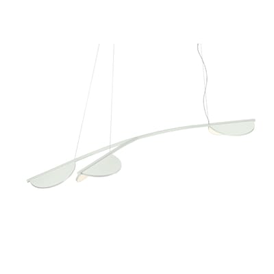 Suspension Almendra Organic S3 Y Long métal blanc / LED - L 186,23 cm / 3 diffuseurs orientables - F