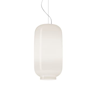 Suspension Chouchin Bianco n°2 verre blanc / My Light (Bluetooth) - Ø 22 cm x H 43 cm - Foscarini