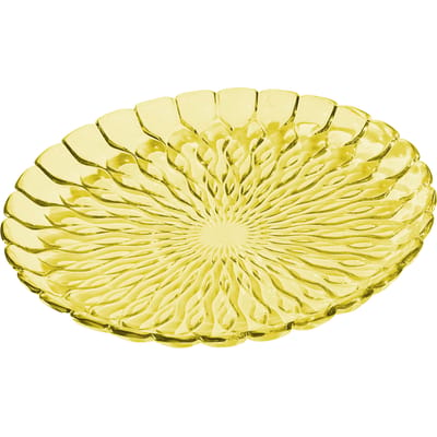 kartell - plat jelly en plastique, pmma couleur jaune 46 x 3.5 cm designer patricia urquiola made in design