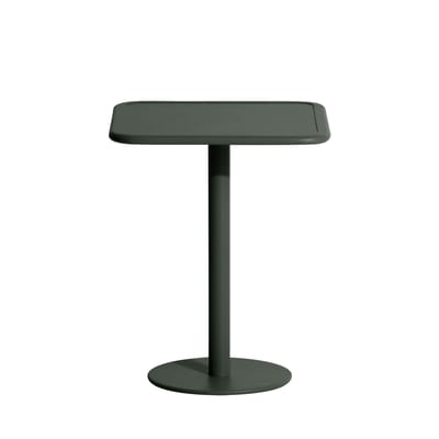 Table carrée Week-End métal vert / Bistot - Aluminium - 60 x 60 cm - Petite Friture
