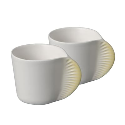 ibride - tasse à café morphose en céramique couleur jaune 12.16 x 6 cm designer constance guisset made in design