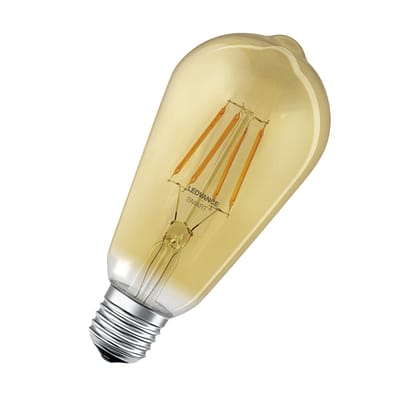Ampoule LED E27 connectée Smart+ verre or / Filaments Edison - 6W = 60W / Bluetooth - Variable - Led