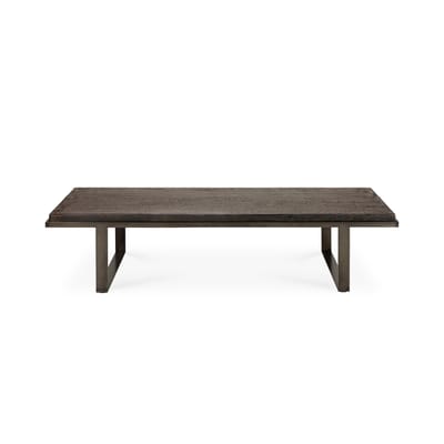 Table basse Stability bois marron noir / 150 x 60 cm - Sculpté main - Ethnicraft
