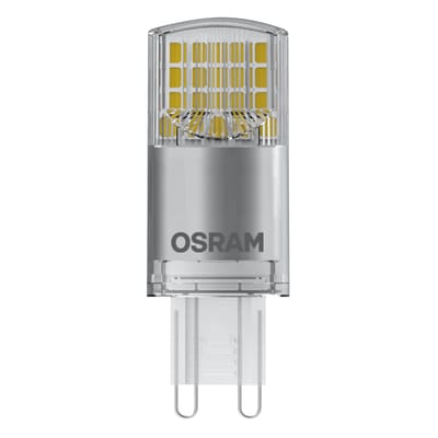 Ampoule LED G9 verre blanc / Capsule PIN dépolie - 3,8W=40W (2700K, blanc chaud) - Osram