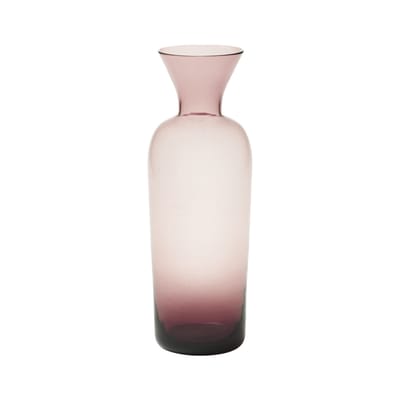 bitossi home - carafe vases en verre, verre soufflé couleur violet 10 x 25 cm made in design