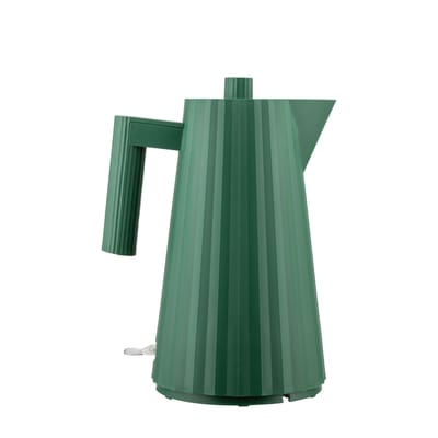 alessi - bouilloire électrique uk plissé vert 21 x 16 29 cm designer michele de lucchi plastique, résine thermoplastique