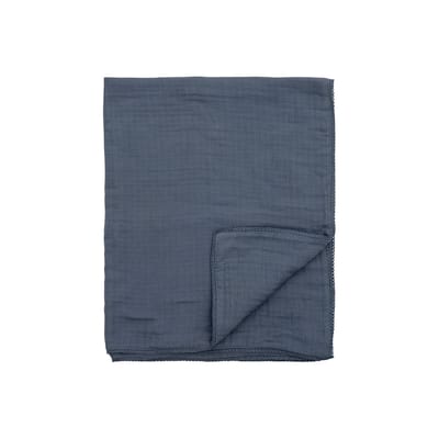 Couverture bébé Muslin tissu bleu / Mousseline de coton OEKO-TEX - 100 x 80 cm - Bloomingville