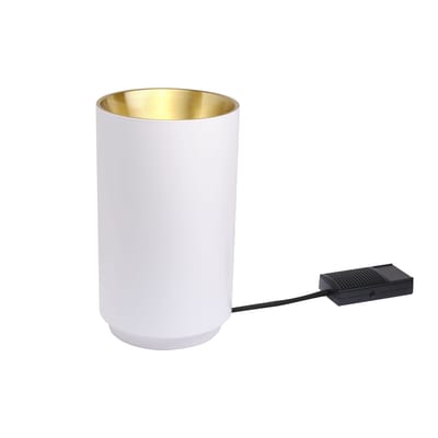 Lampe à poser Tobo métal blanc / Ø 14 x H 24 cm - DCW éditions