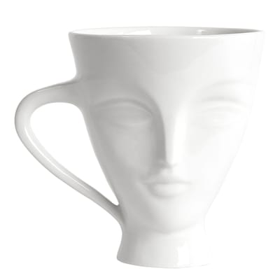 jonathan adler - mug muse en céramique, porcelaine couleur blanc 18.17 x 13 13.5 cm designer made in design