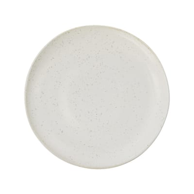 house doctor - assiette à dessert pion en céramique, porcelaine émaillée couleur gris 18.17 x 3 cm made in design