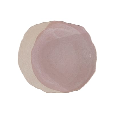Assiette Wabi céramique rose / 27 x 30 cm - Grès fait main - Jars Céramistes