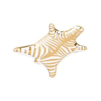 Coupelle Zebra céramique or / Vide-poche - 15 x 10 cm - Jonathan Adler