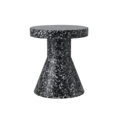 Table d'appoint Bit Cone plastique noir / Table d'appoint - Plastique 100% recyclé / Ø 36 cm - Norma